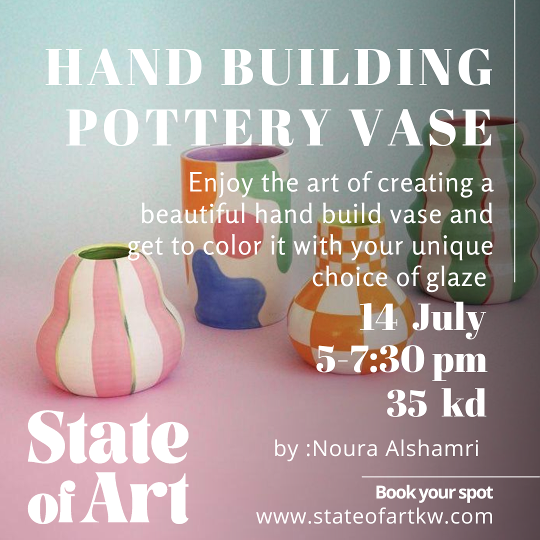 HAND BUILDING POTTERY VASE by Noura Alshammri